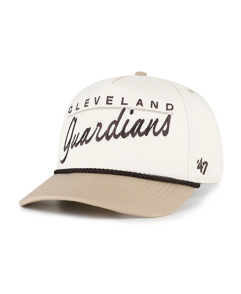 '47 Brand Men's Natural, Tan Cleveland Guardians Neutral Terrain Hitch Rope Adjustable Hat
