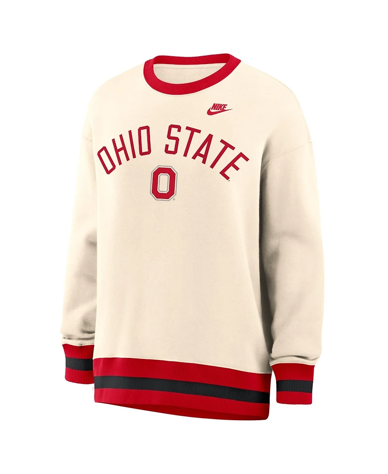 Nike Women's Natural Ohio State Buckeyes Legacy Pullover Sweatshirt