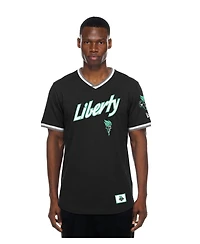 New Era Men's and Women's Black York Liberty Sport Classics Capsule V-Neck Fashion Jersey