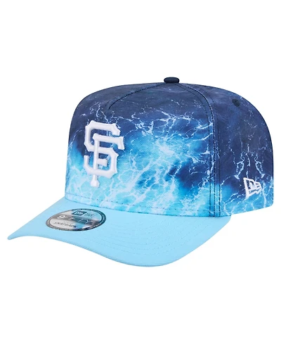 New Era Men's Light Blue San Francisco Giants Deep Water Pre-Curved 9FIFTY A-Frame Snapback Hat