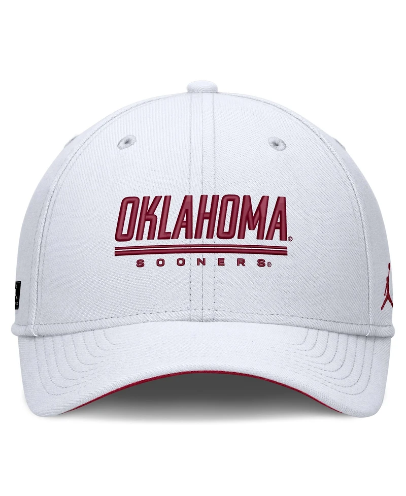 Jordan Men's White Oklahoma Sooners Game Day Rise Swooshflex Hat