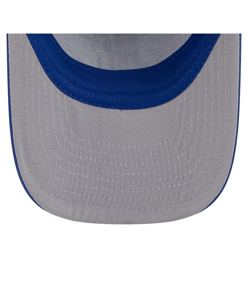 New Era Men's Royal New York Mets Worn A-Frame 9FIFTY Trucker Snapback Hat