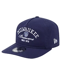 New Era Men's Navy Milwaukee Brewers Stacked 19TWENTY Adjustable Hat
