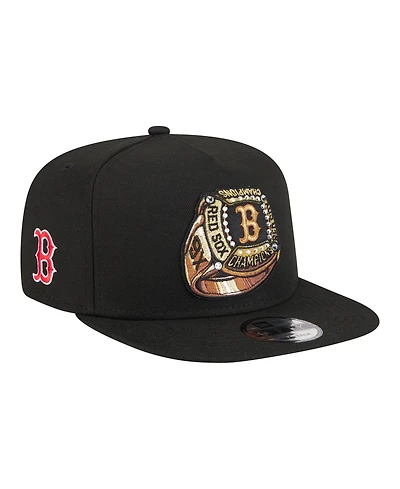 New Era Men's Black Boston Red Sox Ring A-Frame 9FIFTY Snapback Hat