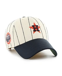 47 Brand Men's 'x Rawlings Natural, Navy Houston Astros Pinstripe Clean Up Adjustable Hat