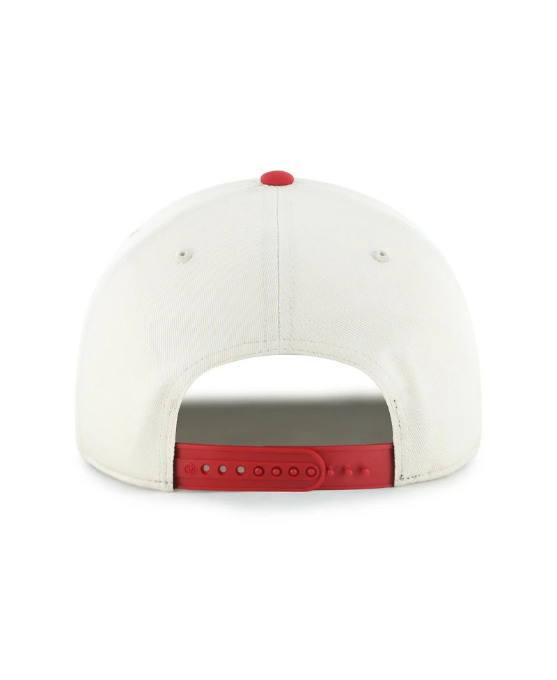 '47 Brand Men's Natural, Red Los Angeles Angels Frame Out Hitch Adjustable Hat