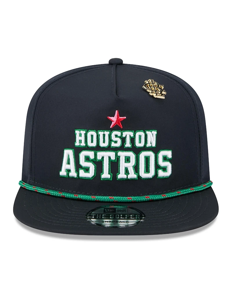 New Era Men's Navy Houston Astros 2025 Big League Chew Golfer Snapback Hat