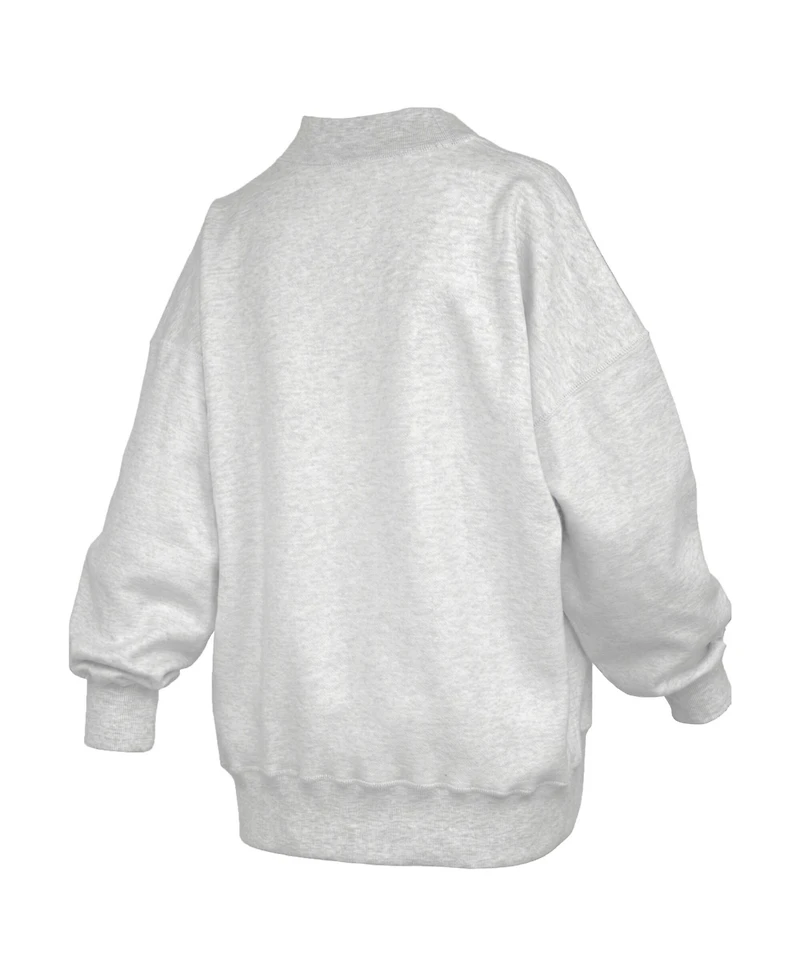 Pressbox Women's Heather Gray Miami Hurricanes Reversible Sweatshirt