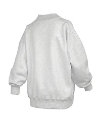 Pressbox Women's Heather Gray Miami Hurricanes Reversible Sweatshirt