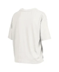 Pressbox Women's White Ohio State Buckeyes Elena Oversized Slub T-Shirt
