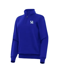 Antigua Women's Royal Kentucky Wildcats Victory Quarter-Zip Sweatshirt