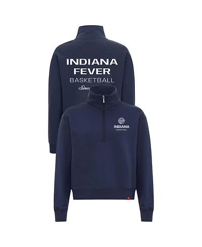 Sportiqe Women's Blue Indiana Fever Athletic Club Collection Marant Quarter-Zip Pullover