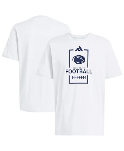Adidas Men's White Penn State Nittany Lions Football Cotton T-Shirt