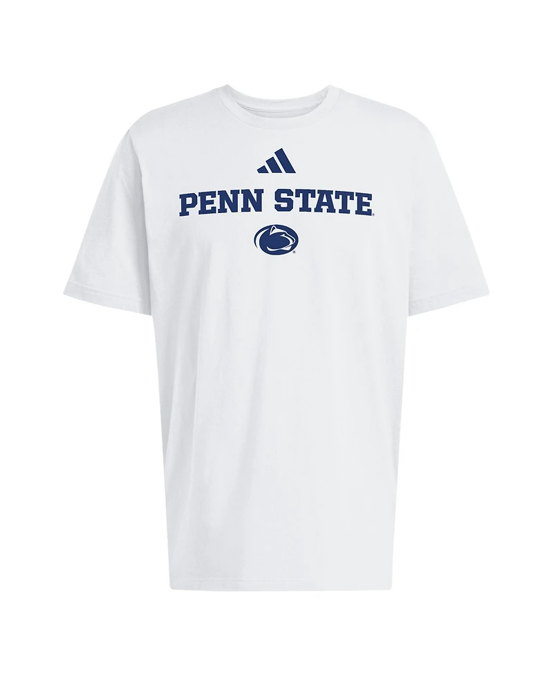 Adidas Men's White Penn State Nittany Lions Wordmark Cotton T-Shirt