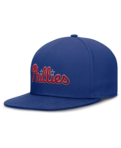 Nike Men's Royal Philadelphia Phillies Wordmark Dri-fit Round Bill True Fitted Hat