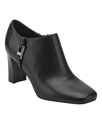 Bandolino Women's Urbiny Stacked Heel Square Toe Booties