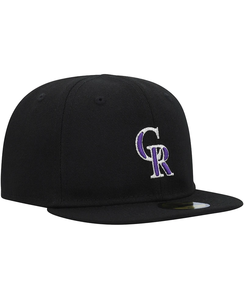 New Era Baby Boys and Girls Black Colorado Rockies My First 59FIFTY Fitted Hat