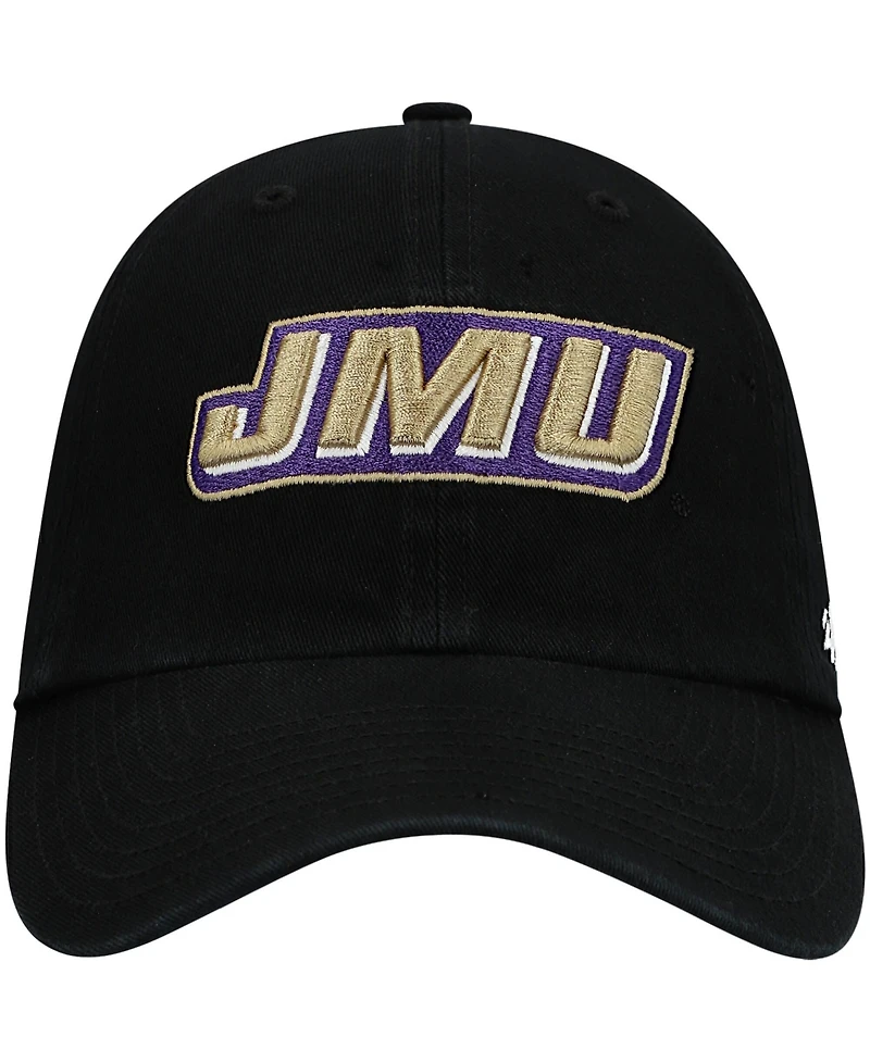 '47 Brand Men's Black James Madison Dukes Clean Up Adjustable Hat