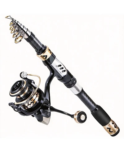 Aofar Fishing Rod Spinning Reel Portable Combo