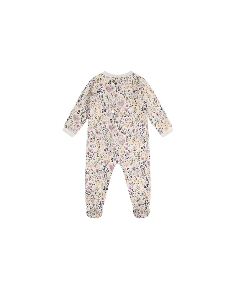 Deux par Baby Girl Cotton One Piece Pajama Heart Print