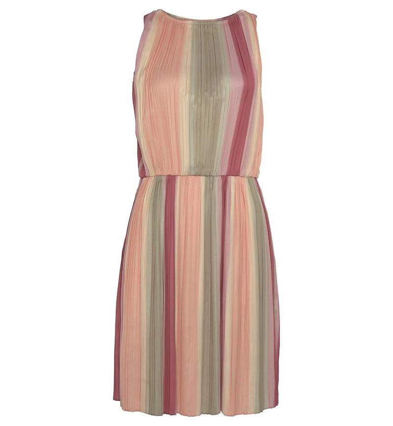 Lascana Women's Pleated Striped Dress