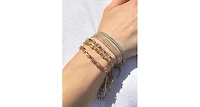 Suzy Levian New York Sterling Silver Pave Cubic Zirconia Adjustable Bolo Paperclip Bracelet