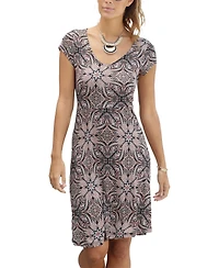 Lascana Women's Short Sleeve V-Neck Dress