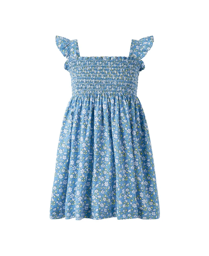 Rachel Riley Big Girls 2-14 Ditsy Daisy Ruched Dress