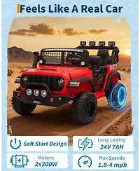 homfan 2-Seat Ride-On Car with Remote Control, Ages 3+