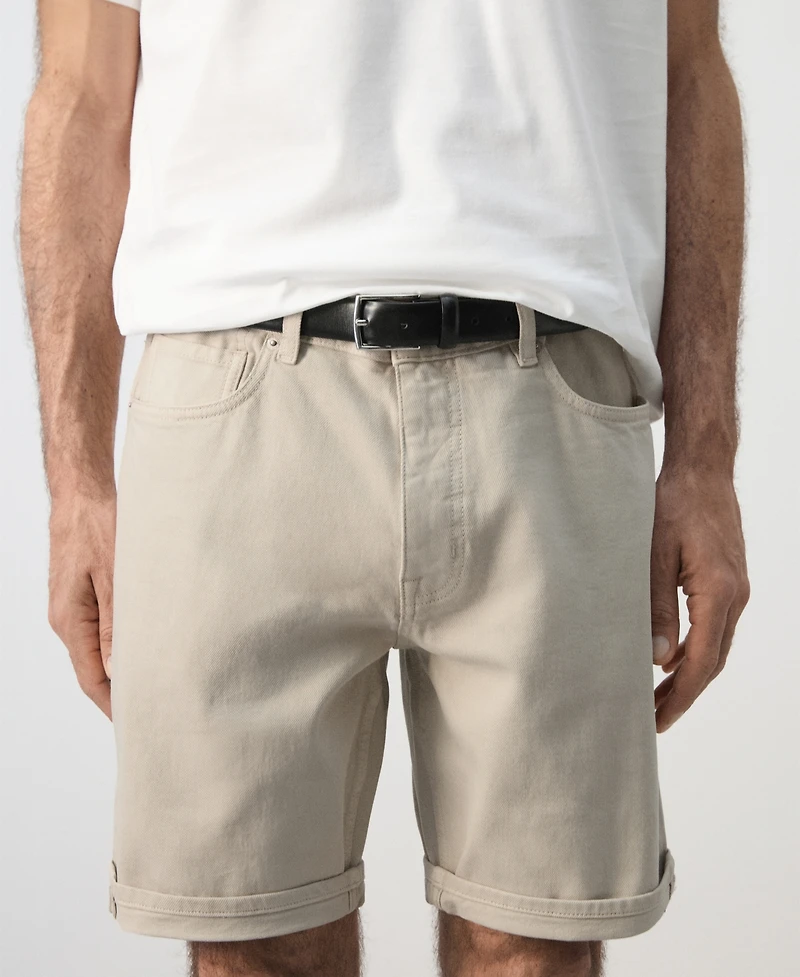 Mango Men's Slim-Fit Denim 9.45" Bermuda Shorts