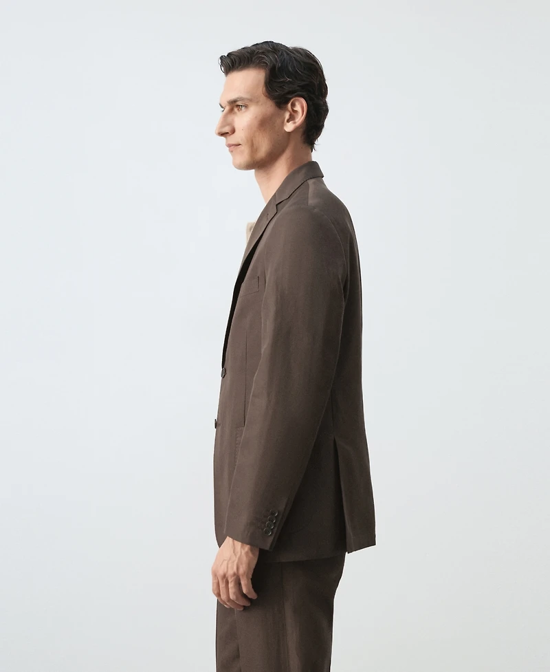 Mango Men's Slim-Fit Lyocell-Linen Suit Jacket