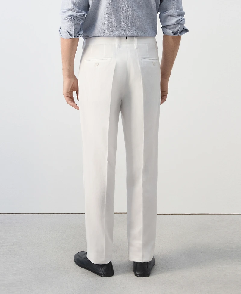 Mango Men's Slim-Fit Lyocell-Linen-Blend Suit Pants