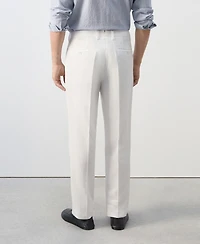 Mango Men's Slim-Fit Lyocell-Linen-Blend Suit Pants