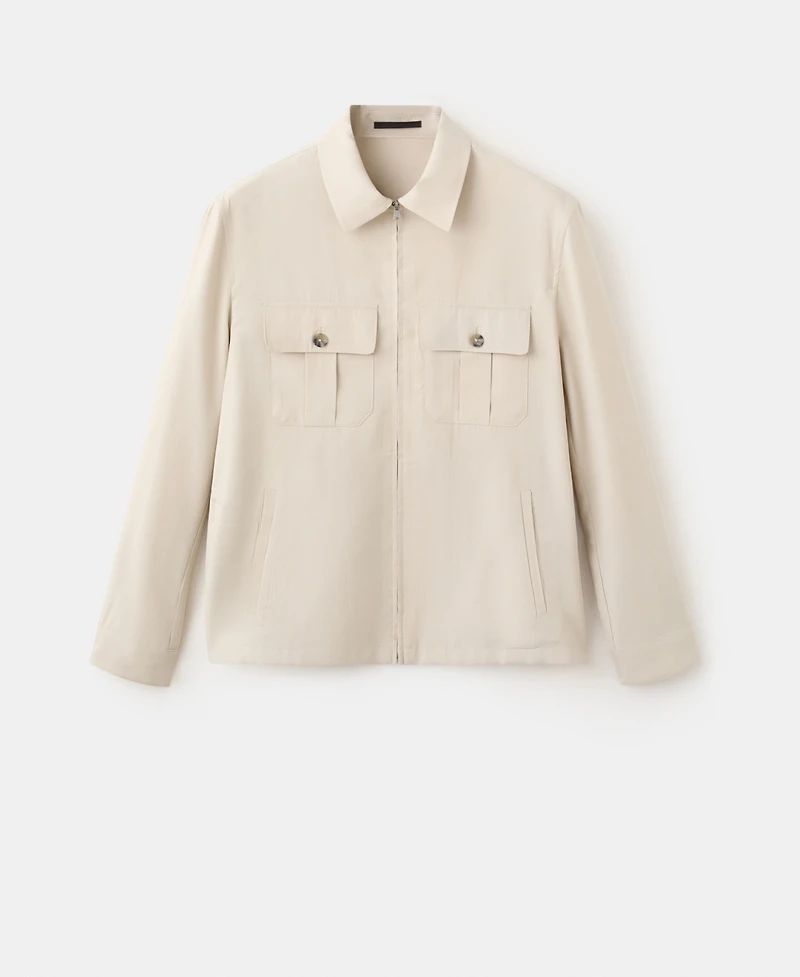 Mango Men's Pockets Regular-Fit Modal Jacket