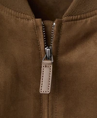 Mango Men's Suede-Effect Bomber Jacket