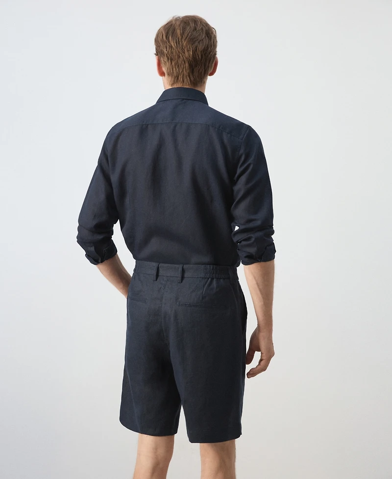 Mango Men's Regular-Fit Linen-Lyocell Shirt