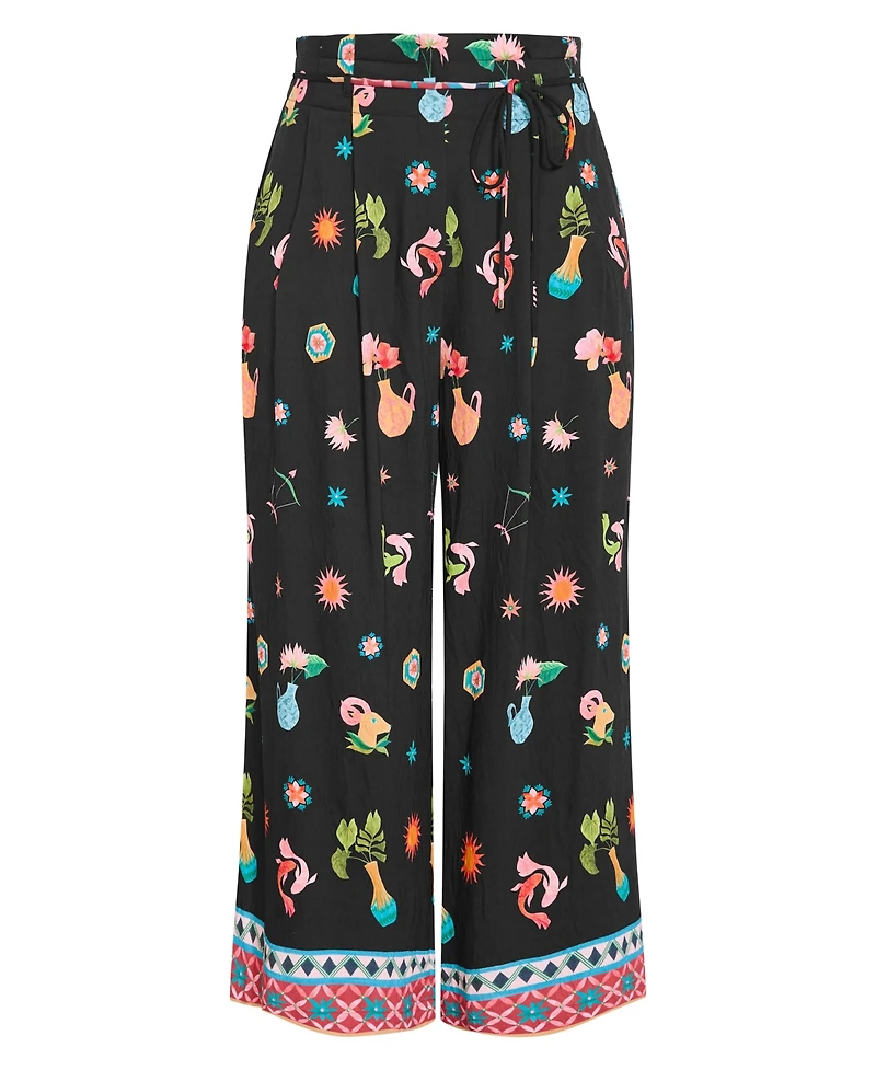 City Chic Women's Selena Print Pant
