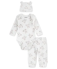 Huggies Baby Boys' and Girls' Babywear Long-Sleeve Bodysuit, Pants Hat, 3-Piece Set
