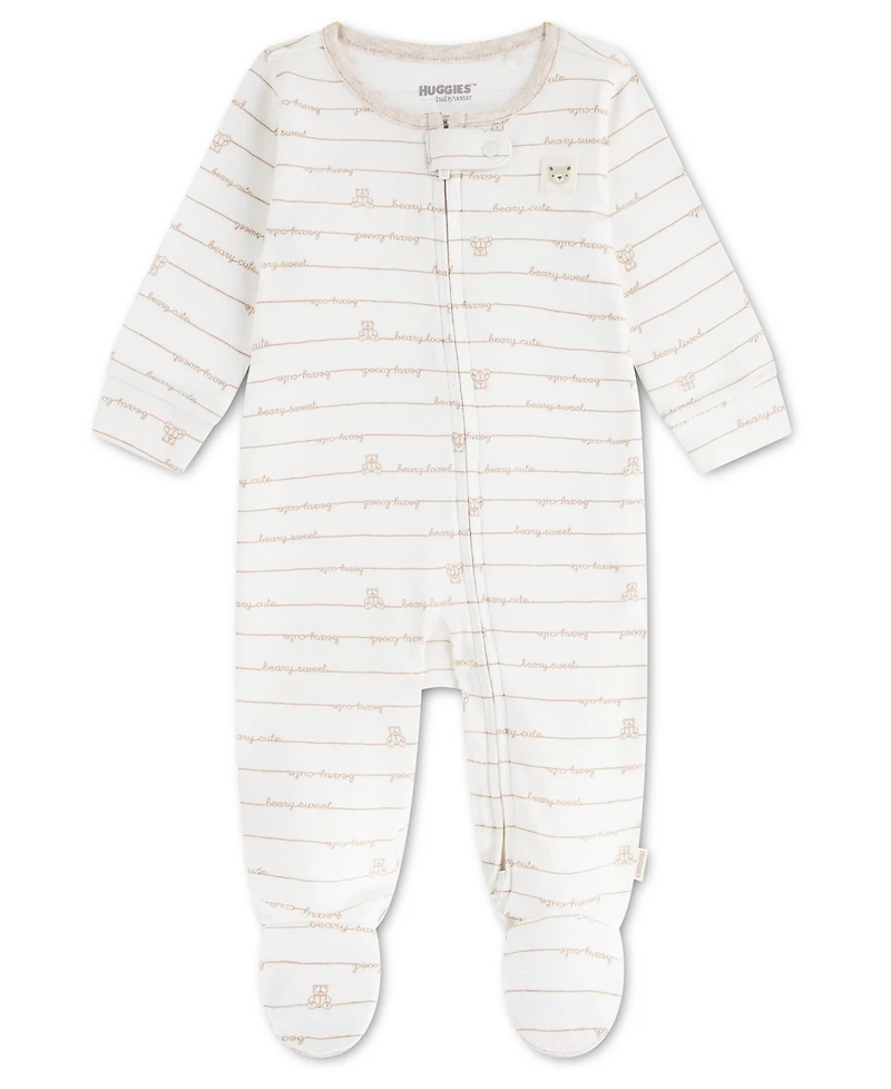 Huggies Baby Boys' and Baby Girls' Babywear Long-Sleeve Footed Coverall