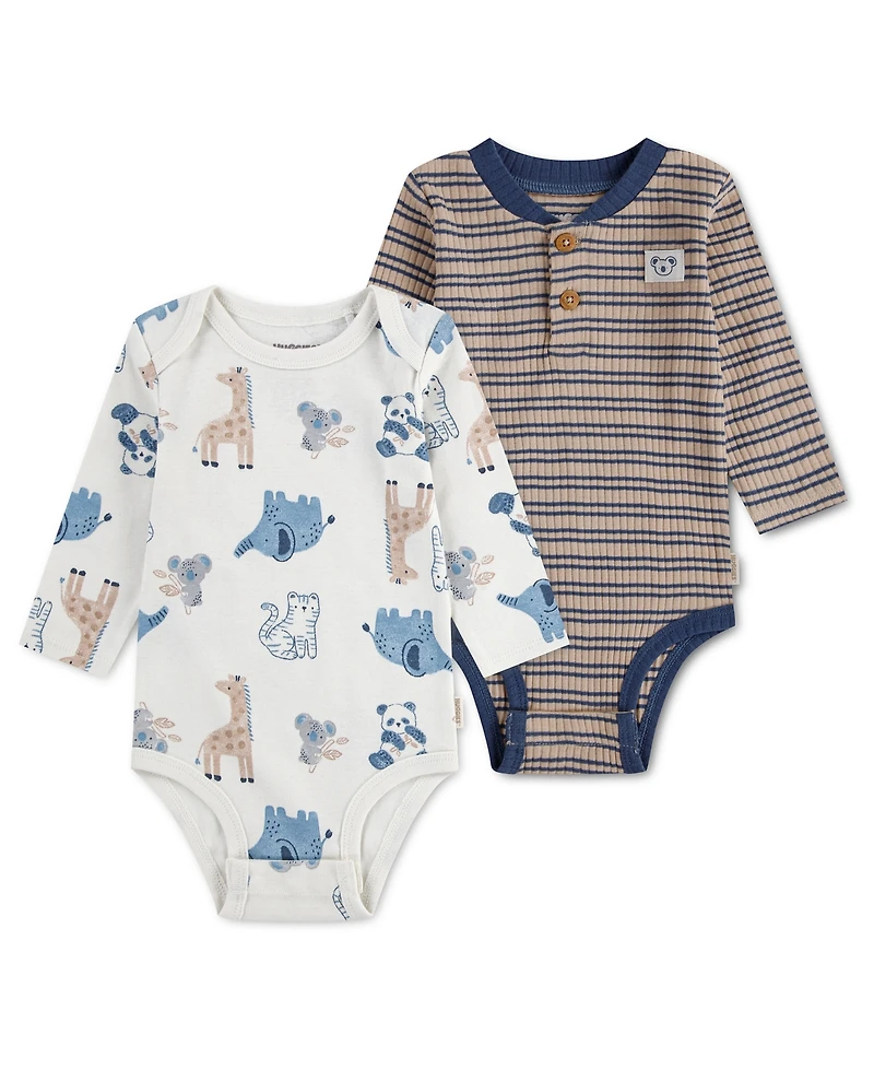 Huggies Baby Boys' Babywear Long-Sleeve Bodysuits, 2-Pack