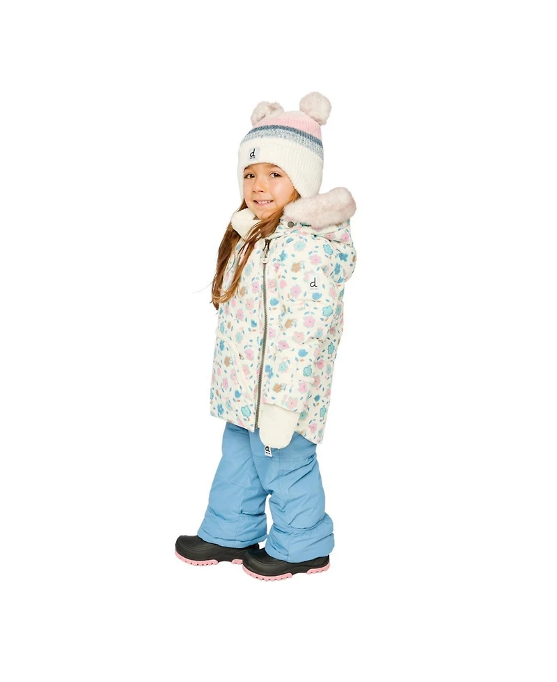 Deux par Toddler Girls ( 2T 3T ) Two Piece Snowsuit with Floral Print