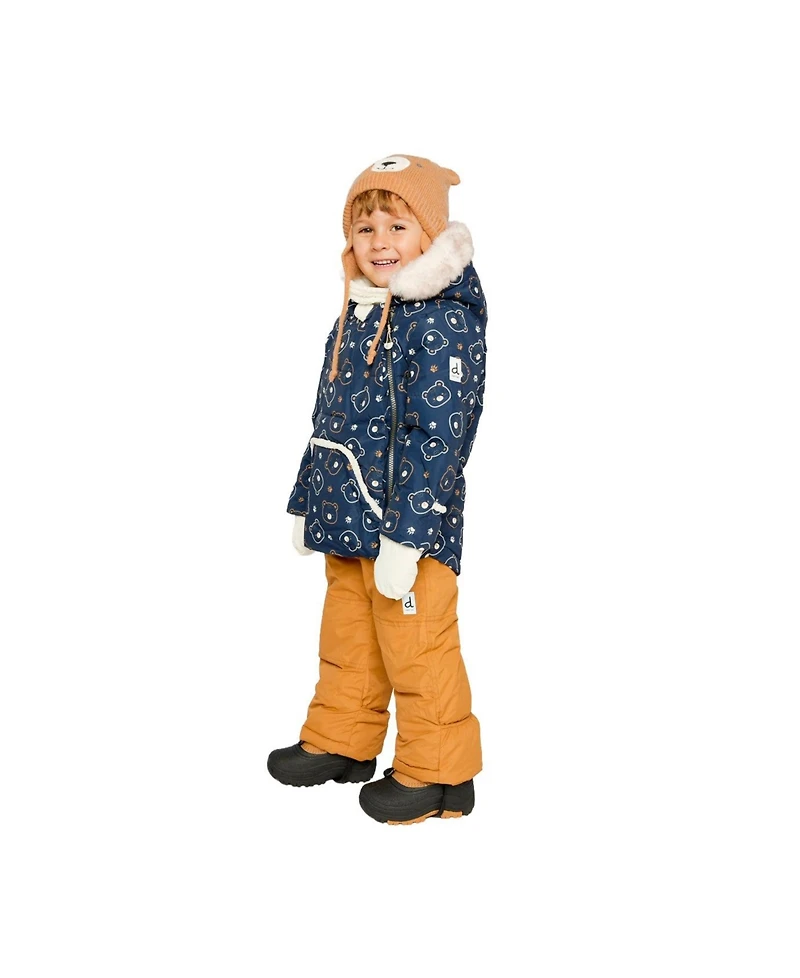 Deux par Toddler Boys ( 2T 3T ) Two Piece Snowsuit Printed Teddy Bears