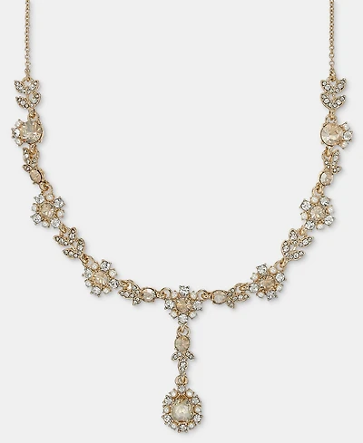 Marchesa Crystal Gold-Tone Y-Neck Necklace