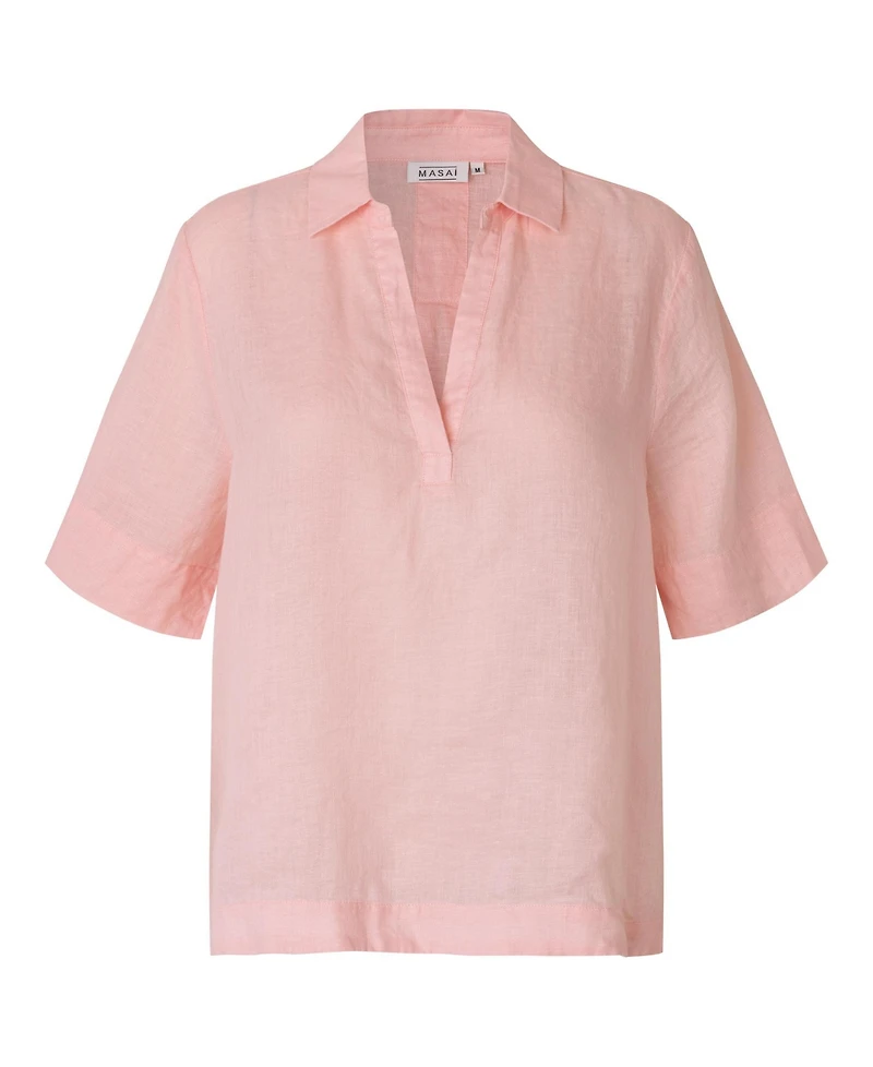 Masai Copenhagen Women's Mabrevia Relaxed Linen Collared Shirt
