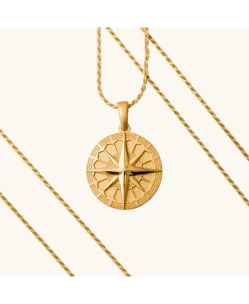 Mantra Women's Find Your True North mandala necklace
