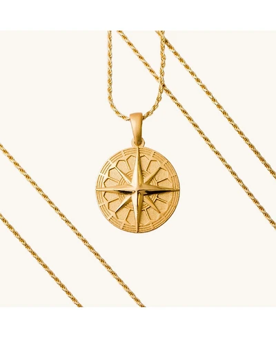 Mantra Women's Find Your True North mandala necklace