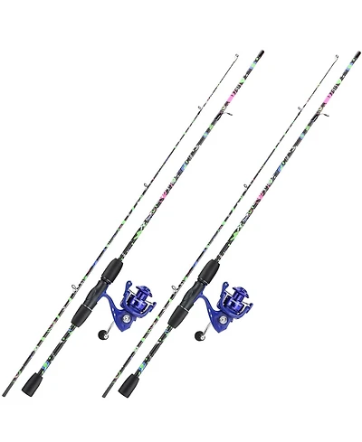Aofar 6'0" 2Pack Fishing Rod Graphite Fiberglass Spinning Reel