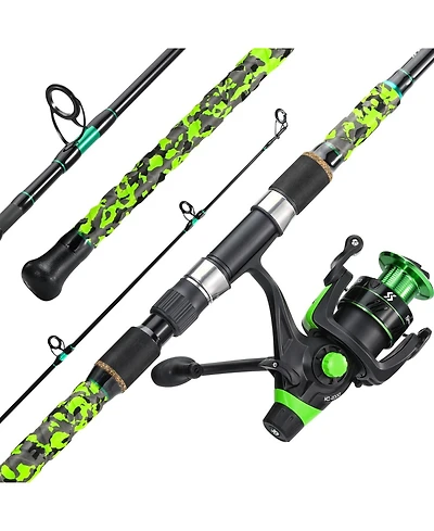 Aofar 3 Piece 10feet Surf Rod Reel Combo 3Pieces Spinning Baitfeeder With 5000 Size Reel