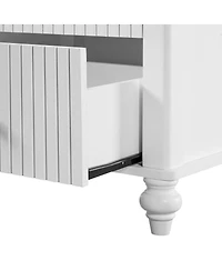 Streamdale Furniture 23" 2-Drawer Wooden Nightstand, Modern Bedside Table