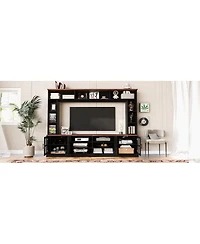 Streamdale Furniture 95.5" Modern Wall Unit Entertainment Center with Bookshelves for TVs up to 80